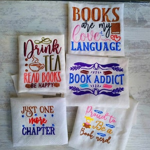 Bookworm Machine embroidery designs set - Instant download file