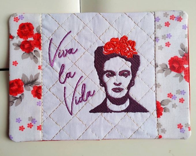 Frida mugrug Machine embroidery design ith - tutorial included - Instant download file