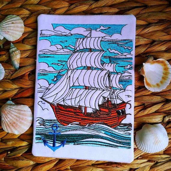 ITH Ship  mugrug Machine embroidery designs - Instant download files