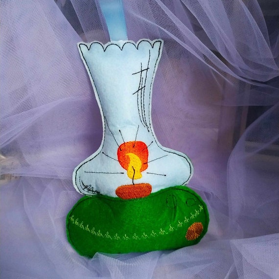 ITH felt lamp ornament Machine embroidery design - Instant download file