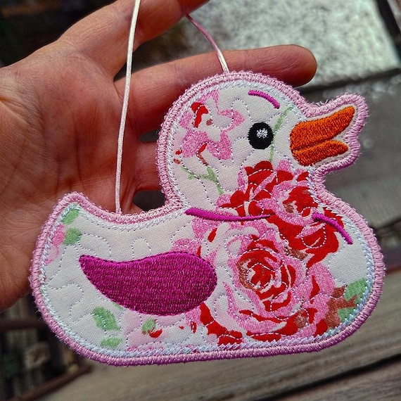 ITH Rubber duck Tasya ornament Machine embroidery design - Instant download file