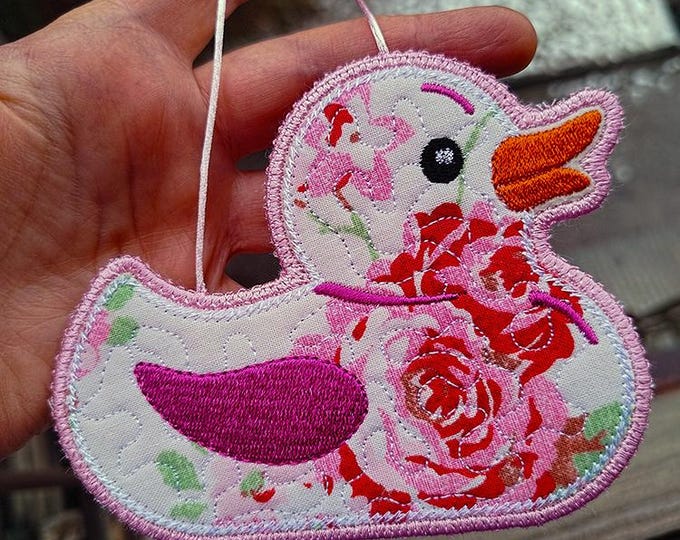ITH Rubber duck Tasya ornament Machine embroidery design - Instant download file