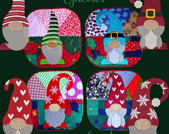 Gnomes Machine embroidery designs - Instant download files