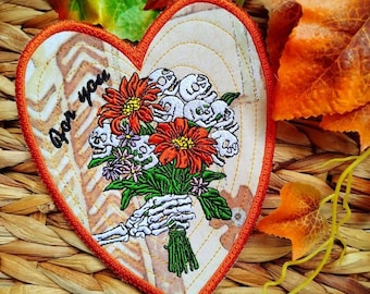 ITH Halloween For you coaster Machine embroidery design - Instant download file