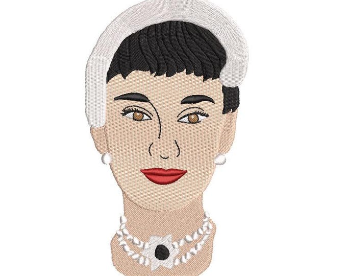 Audrey fill stitch Machine embroidery design - Instant download file