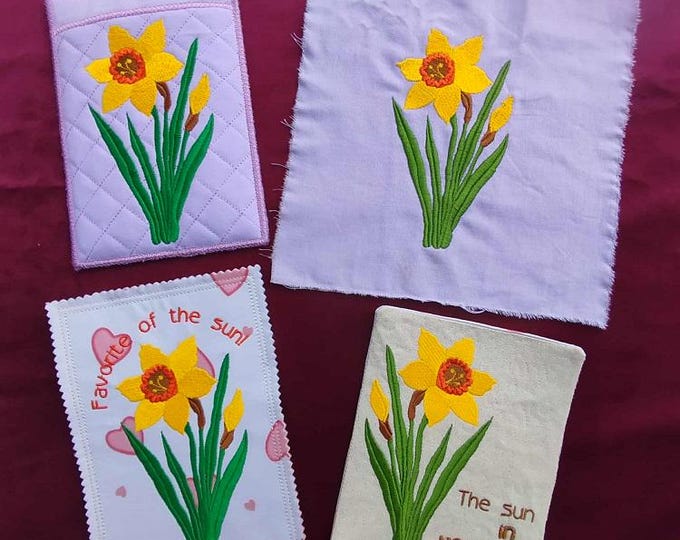 Daffs Machine embroidery designs set - Instant download file