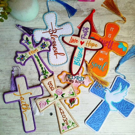 ITH Cross special bookmarks Bundle Machine embroidery designs - Instant download files