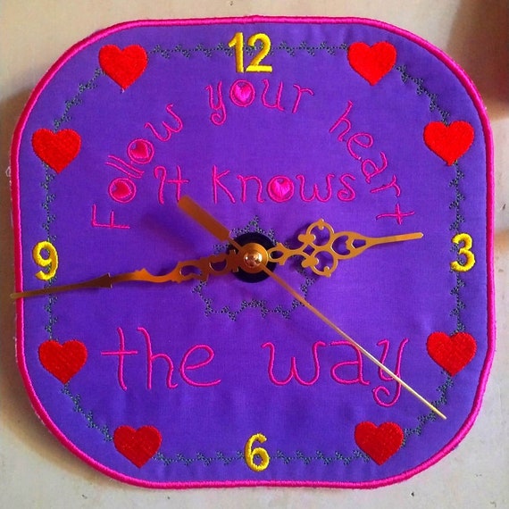 ITH Clock embroidery machine design - Instant download file
