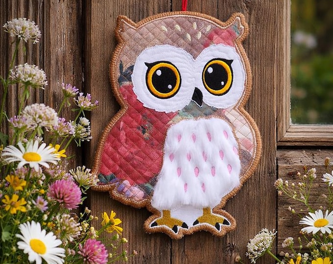 ITH Huge applique owl Machine embroidery design - Instant download file
