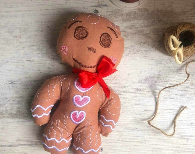 ITH gingerbread Machine embroidery design - Tutorial included - Instant download file