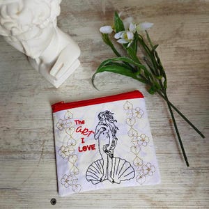 Diseño de bordado a máquina para monedero Venus de ITH - Descarga instantánea