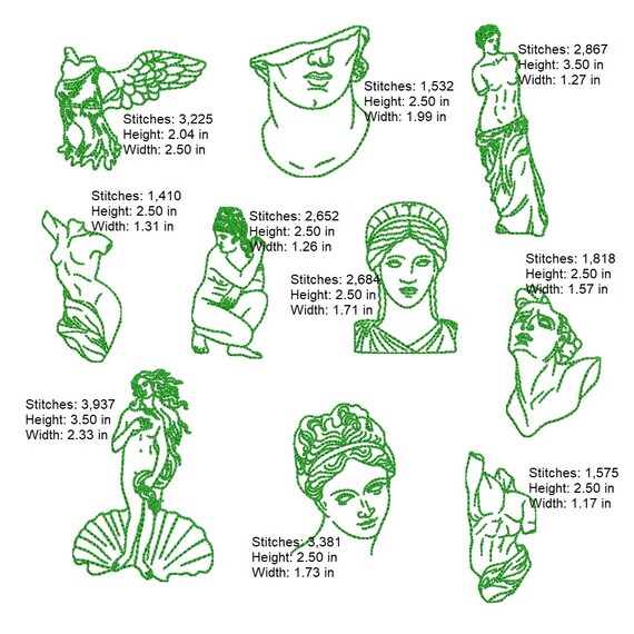 Artsy tiny Machine embroidery designs - Instant download files