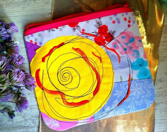 ITH Burning sun purse Machine embroidery design - Instant download file