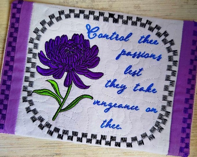 ITH Checkered thee mugrug Machine embroidery design - Instant download file