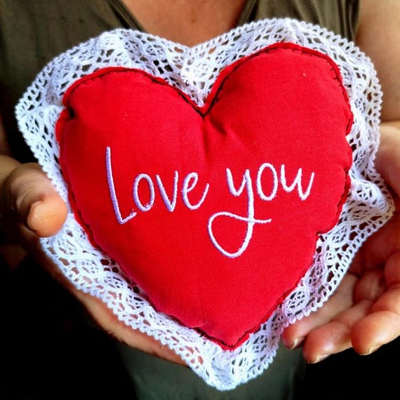 ITH Love you lacy heart Machine embroidery design - Instant download file