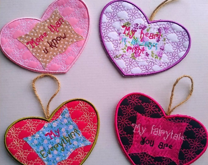 ITH Love letters or Ornaments machine embroidery design- Tutorial included - Instant download file