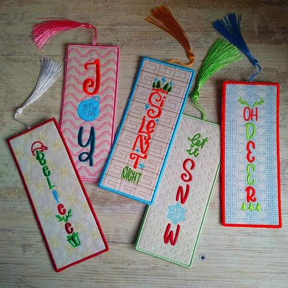 ITH Christmas Bookmarks Machine embroidery designs sets - Instant download file