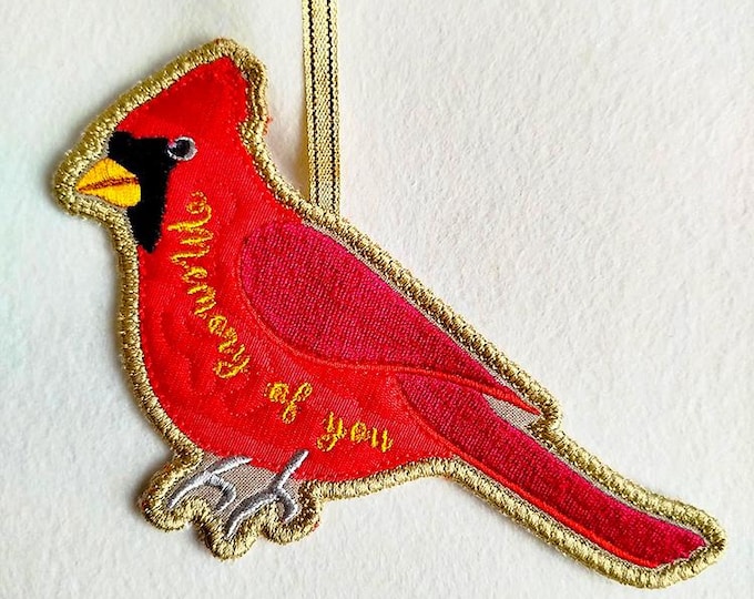 ITH Cardinal for the memory - Machine embroidery design - Instant download file