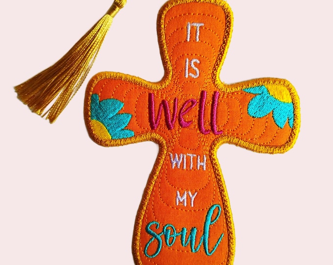 ITH It is well with my soul bookmark Machine embroidery design - Instant download file