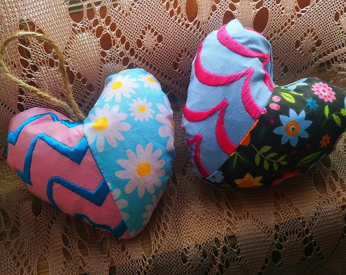 ITH semi hearts Embroidery machine design - Instant download file