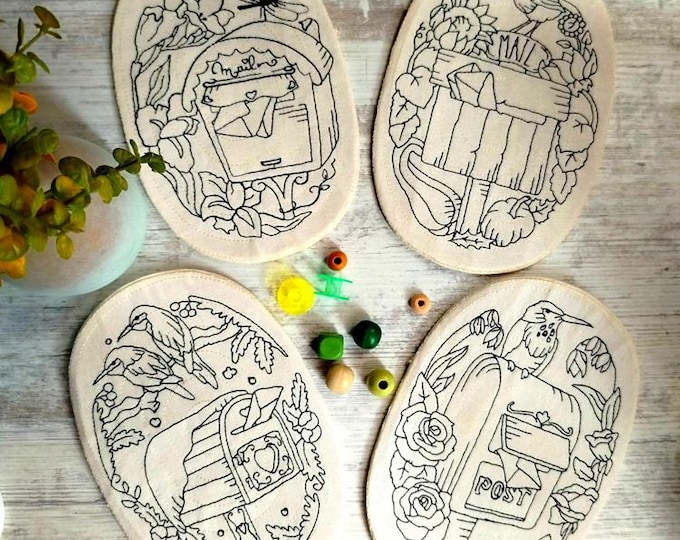 ITH Seasonal mailbox coasters Machine embroidery designs - Instant download files