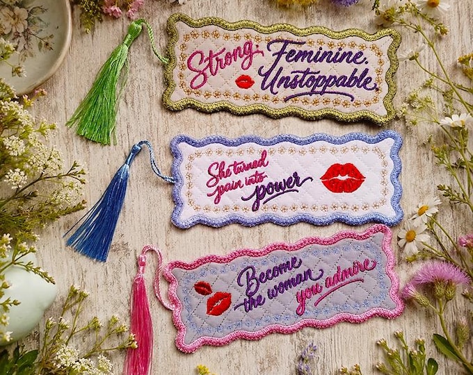 ITH Ladies bookmarks Machine embroidery designs - Instant download file