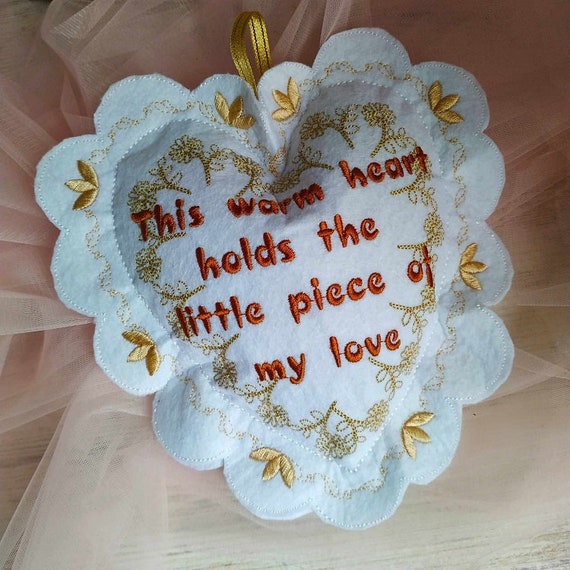 ITH My love heart Felt ornament Machine embroidery design - Instant download file
