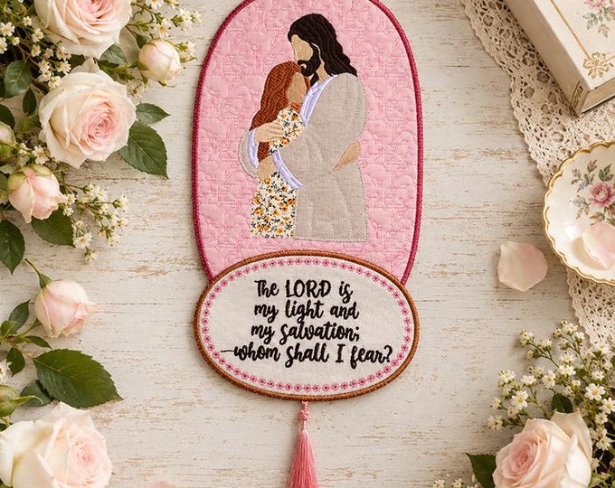 ITH Lord is my light wall hanger Machine embroidery design -No SEW format - Instant download file