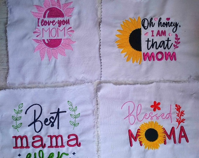 Mothers day Machine embroidery designs set - Instant download files