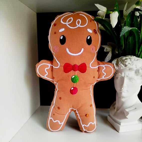 ITH Cute gingerbread stuffie Machine embroidery design - Instant download file