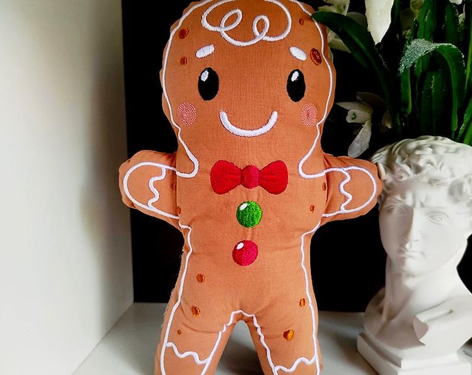 ITH Cute gingerbread stuffie Machine embroidery design - Instant download file