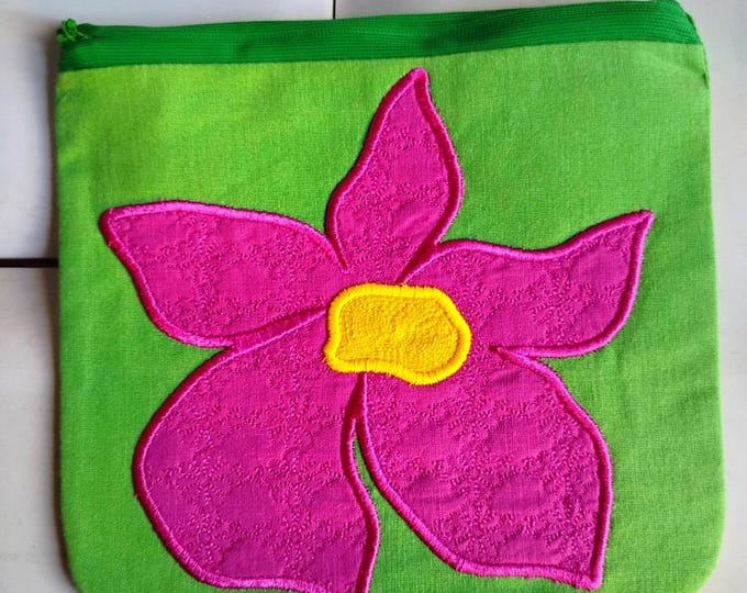 ITH huge applique floral purse Machine embroidery design - Instant download file