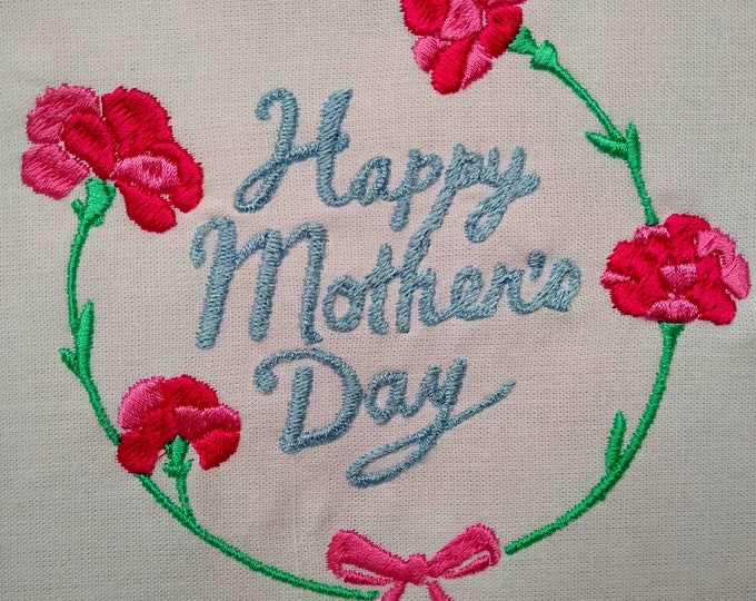 Happy Mother's day machine embroidery design - instant download file