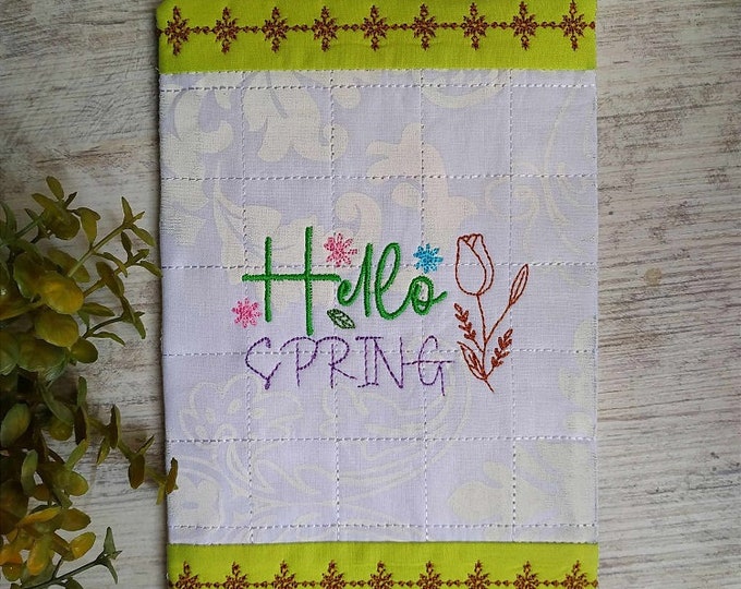 ITH Hello spring mugrug Machine embroidery design - Instant download file