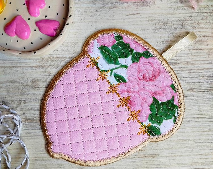 ITH Acorn coaster Machine embroidery design - Instant download file