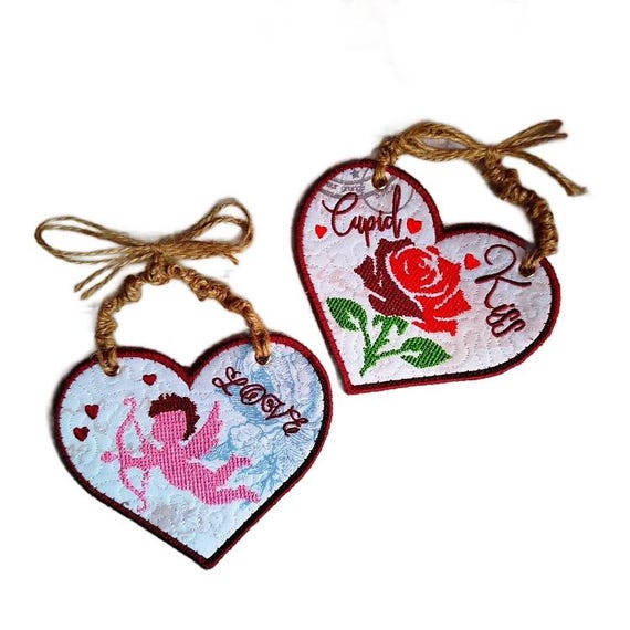 ITH Cupid Ornaments Machine embroidery files - Instant download files