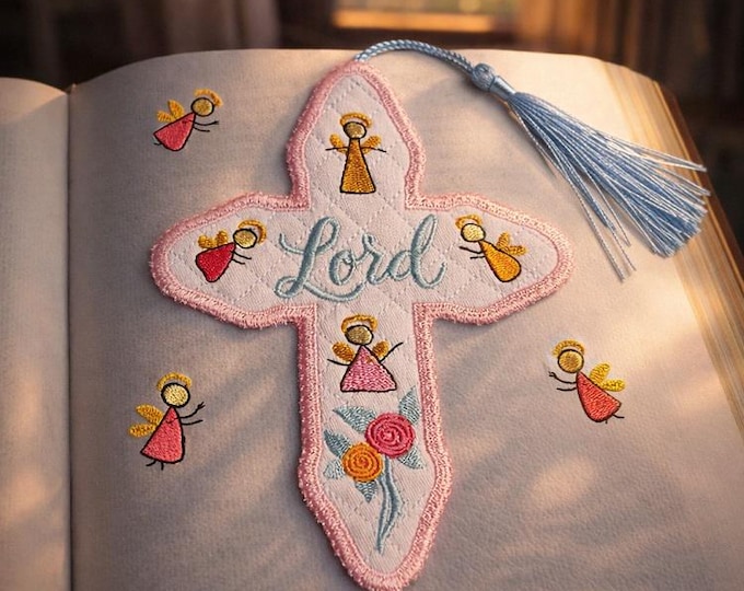 ITH Lord cross bookmark Machine embroidery design - Instant download file