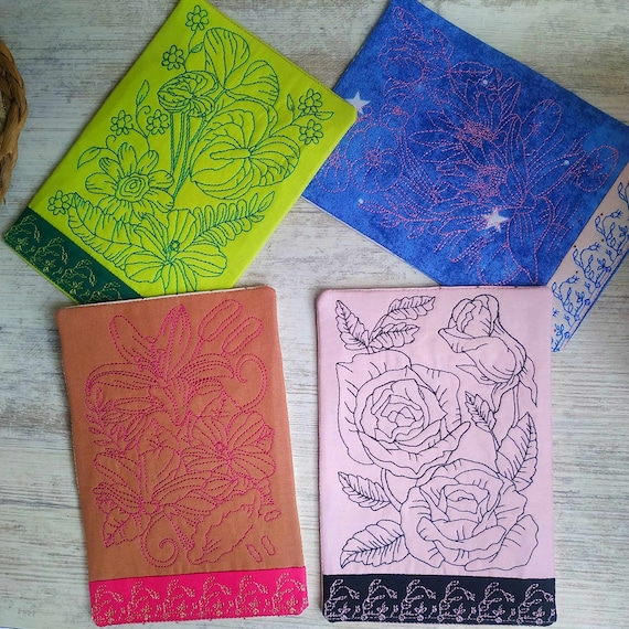 ITH Floral mugrugs Machine embroidery designs set - Instant download files