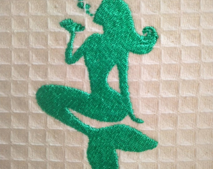 Mermaid machine embroidery design - instant download