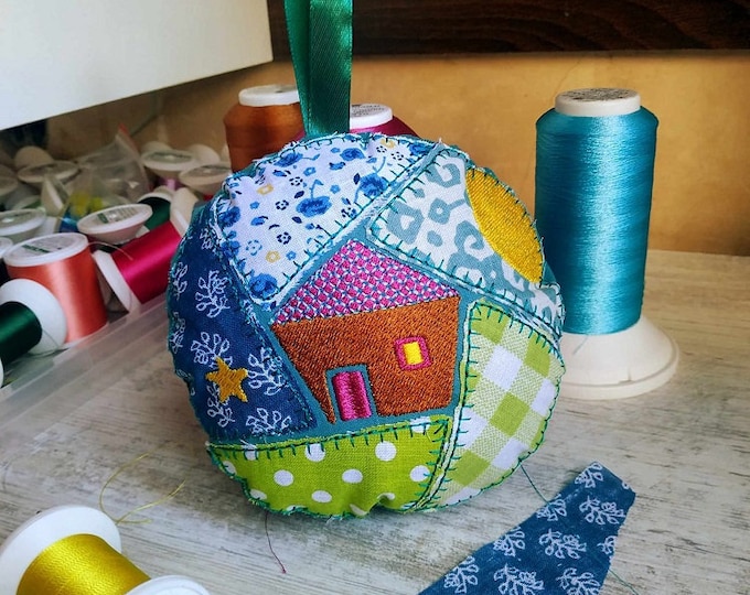 ITH Cozy house ornament Machine embroidery design - Instant download file