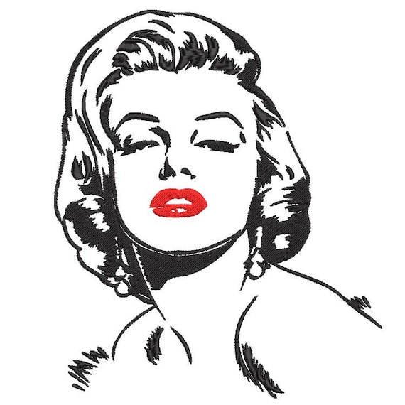 Marilyns charm Machine embroidery design - Instant download file