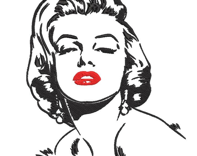 Marilyns charm Machine embroidery design - Instant download file