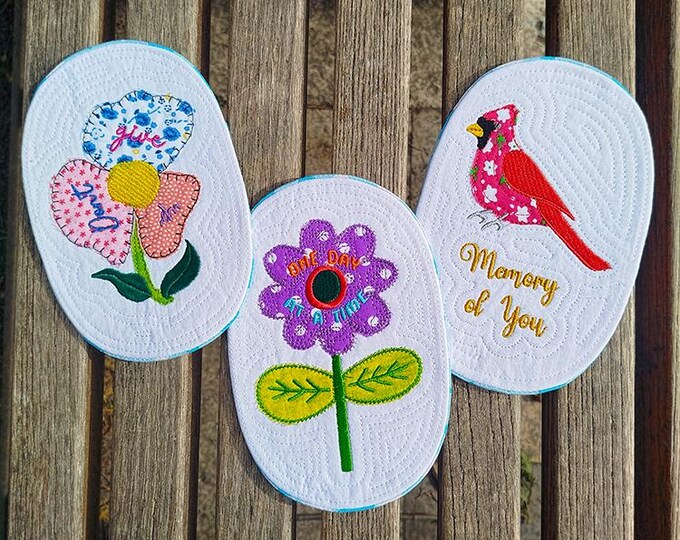 ITH Inspirational sayings mugrugs Machine embroidery design - Instant download file