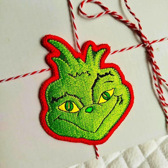 ITH Grinch tag machine embroidery design - Instant download file