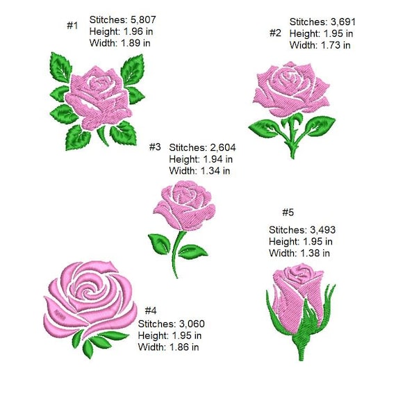 Little roses Machine embroidery designs - Instant download files