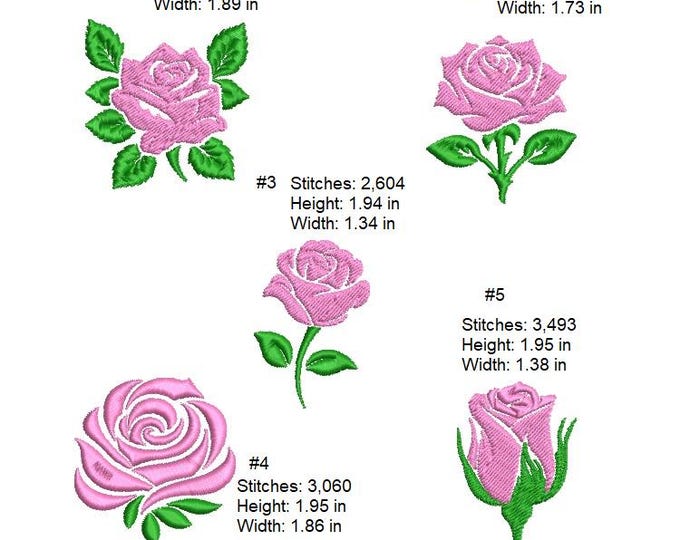 Little roses Machine embroidery designs - Instant download files