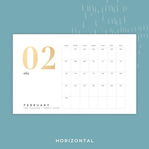2026/2027 Mid-Year Horizontal or Vertical Desk Calendar, Gold Sparkle Numbers, 11x17 Office Decor Horizontal