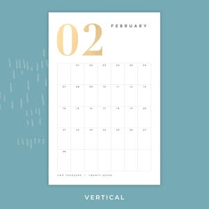 2026/2027 Mid-Year Horizontal or Vertical Desk Calendar, Gold Sparkle Numbers, 11x17 Office Decor Vertical