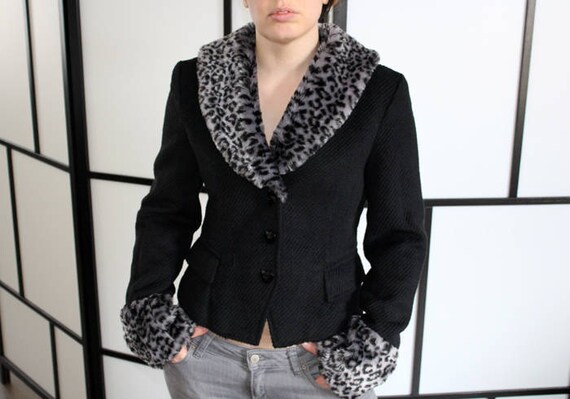 Silver leopard jacket by Collectif Size S - image 2