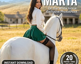 Marta sul cavallo bianco, 20 immagini JPEG ad alta risoluzione e 1 video (download digitale)
